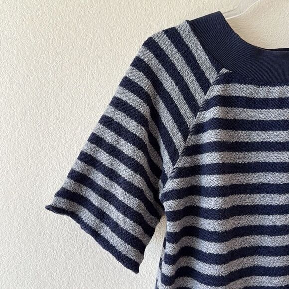 M.i.H Striped Wool Cotton Blend Semi Cropped Sweater Top - Picture 5 of 13